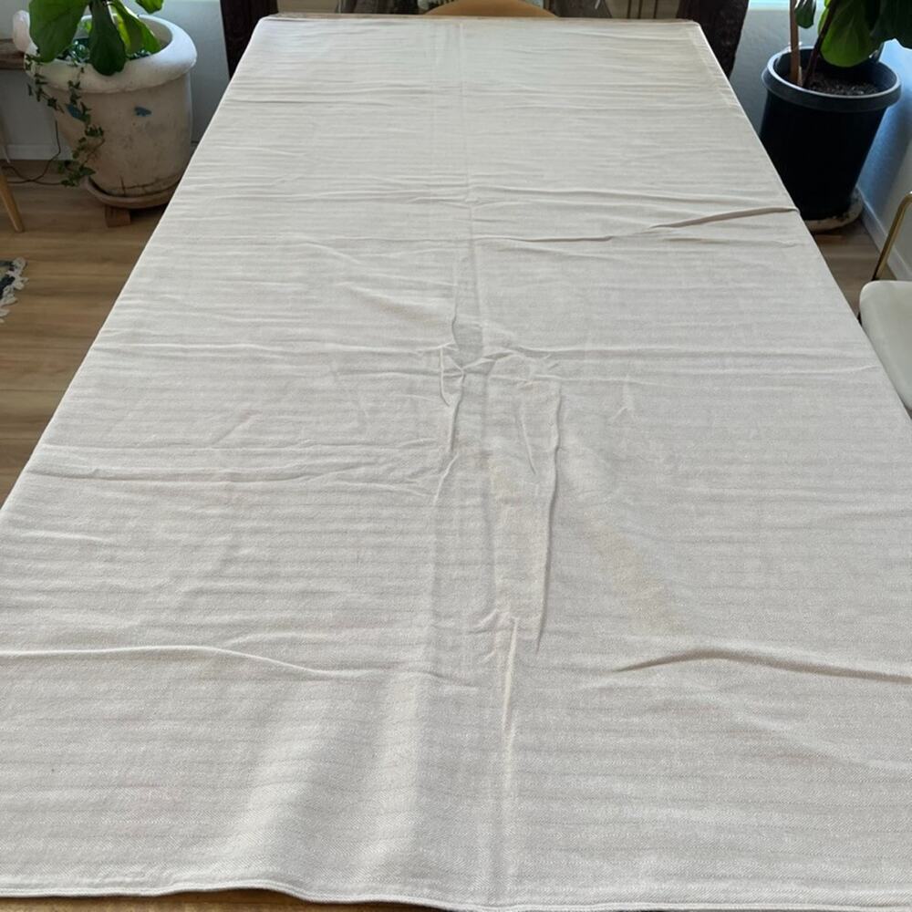 Vintage Modern Thomas O'Brien Duvet Cover Set 3 Piece Beige Herringbone - Picture 8 of 15